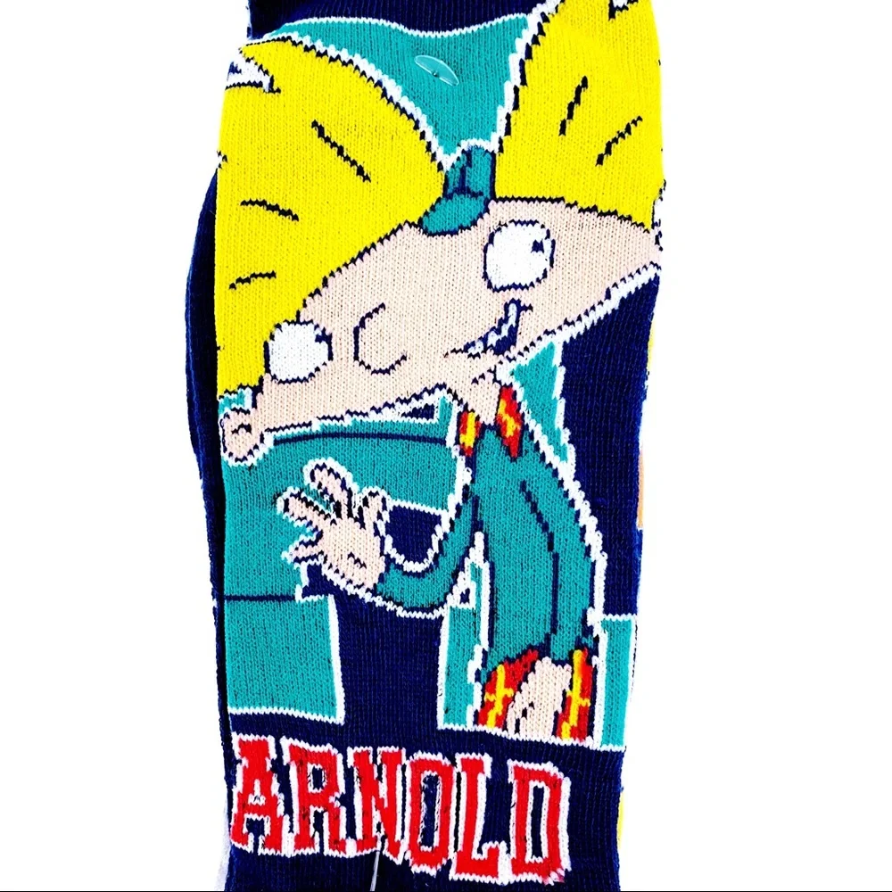 Nickelodeon Hey Arnold Crew Socks Mens Womens Gerald 90s Fun Novelty Gift